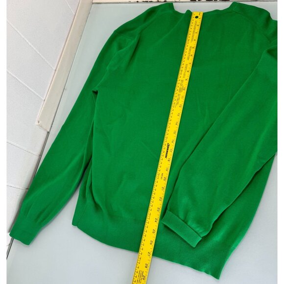 Polo Ralph Lauren Sweater Mens Large L Pullover 100% Pima Cotton Green V Neck - Picture 3 of 5